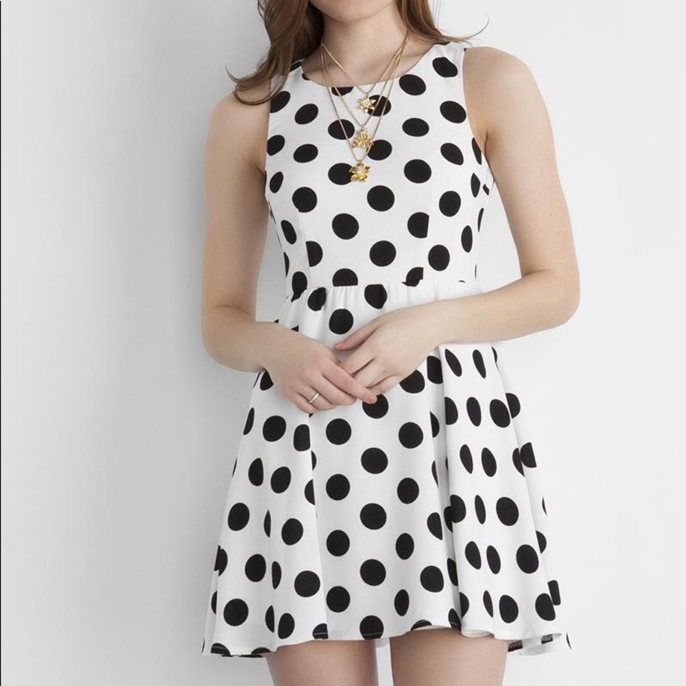 Polka dot A line dress